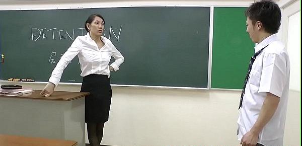 Ladyboy teacher assfucking her student